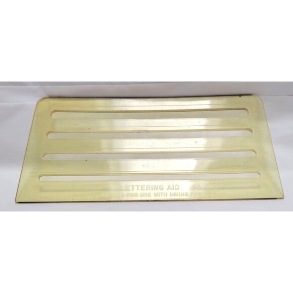 Lot of 7 Vintage Drafting Tools Radius Guides Rulers Lettering Aid Drill Gauge - Picture 6 of 9